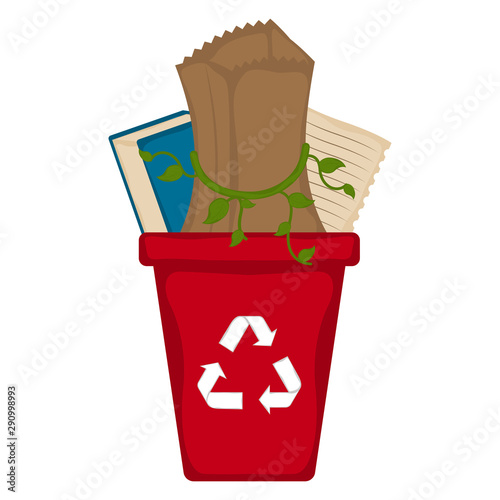 paper bag recycling bin