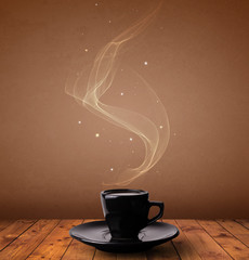 Wall Mural - Steaming cup of coffee concept