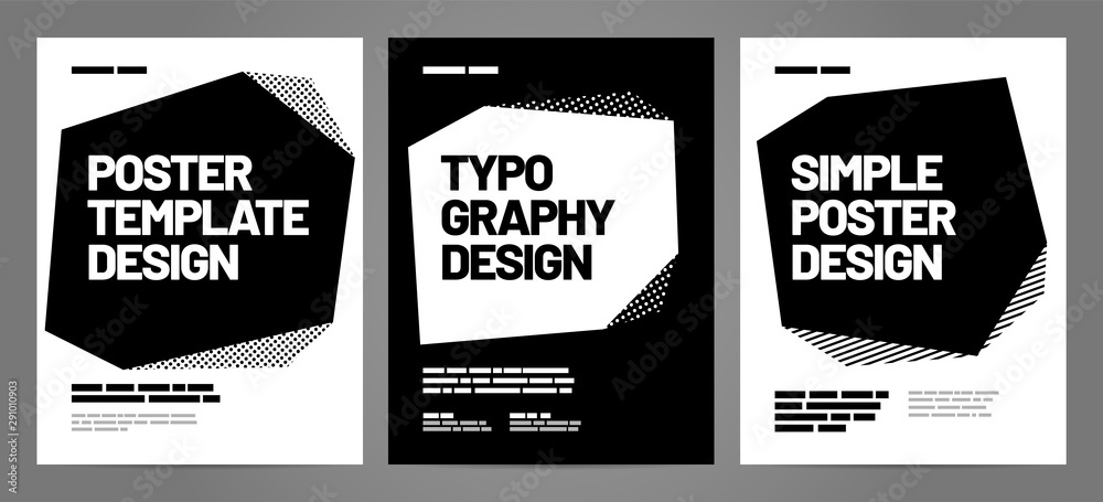 Simple template design with typography for poster, flyer or cover ...