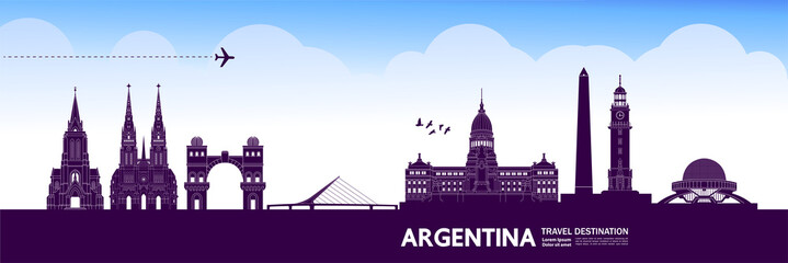 Wall Mural - Argentina travel destination grand vector illustration.