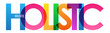 HOLISTIC colorful rainbow typography banner