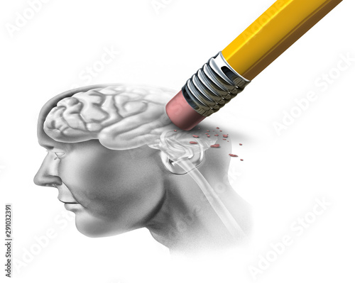 Fotomural Concept Of Losing Brain Function