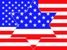 Star Of David With America Flag Inside