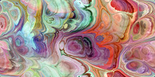 Multi Color Marbleized Seamless Tile With Sideways Directional Flow