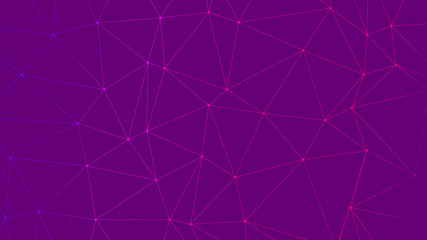 Sticker - Trendy Low Poly Triangles on Violet Backdrop