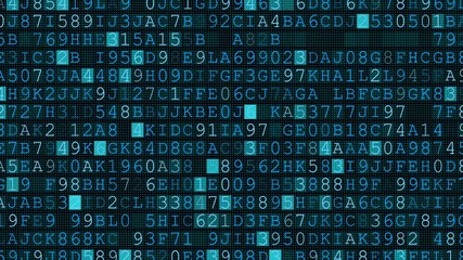 Aufkleber - Flat internal computer number, digital machine code binary symbols background