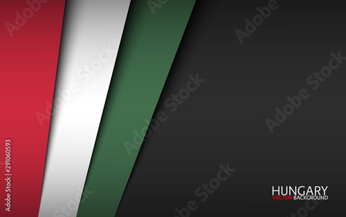 Fotografía Modern vector background with Hungarian colors and grey free space for your text