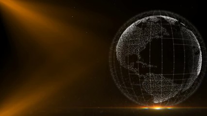 Aufkleber - Worldwide business background for user text planet earth rotating night globe