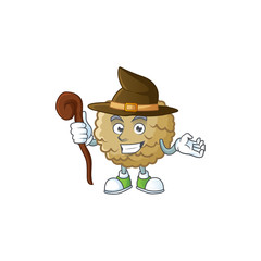 Sticker - Witch fresh marolo fruit character mascot in cartoon