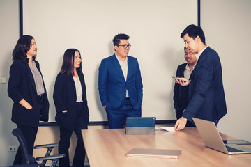 Canvas Print - Business people  in seminar room. Meeting Corporate Success Brainstorming Teamwork