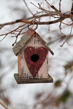 Cute Little Birdhouse With Heart