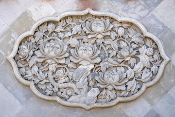 Peony carved background