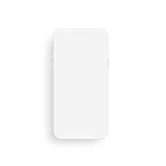 Vector clay smartphone mockup. Front view.
