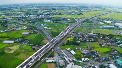 Poster - 高速道路　空撮　4K撮影
