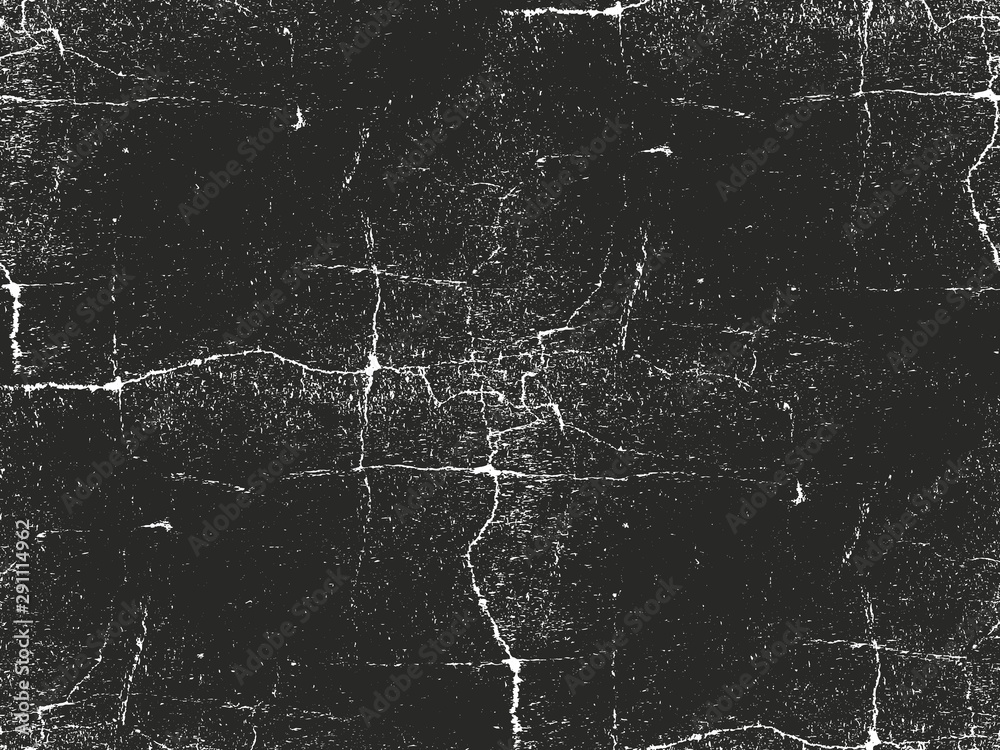 Distressed overlay texture of cracked concrete - obrazy, fototapety, plakaty 