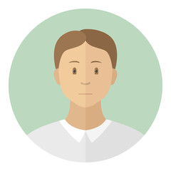 Canvas Print - Caucasian man. Profile avatar. Vector icon.