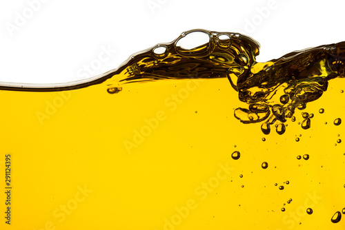 Fotomural Oil car motor lubricant engine lube with bubble isolated on white background