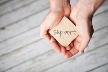 Support offered by supportive hands