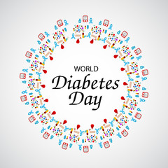 Wall Mural - World Diabetes Day Awareness.