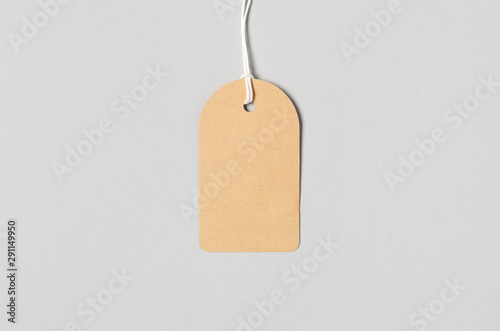 Cuadros en Lienzo Kraft clothing tag, gift tag mockup.
