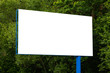 © Ivan Traimak - Close-up white blank billboard against green forest along road