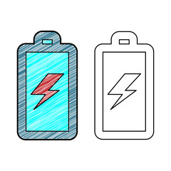Poster - battery icon design vector with texture. editable outline for other style