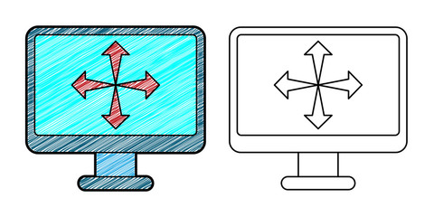 Poster - data share icon design vector with texture. editable outline for other style