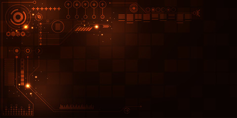 Wall Mural - Interface and structure of data calculation systems.