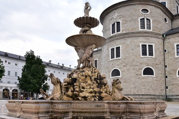 Wall Mural - Historic building in Salzburg city in Austria