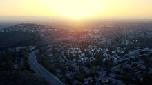 Southern California City Sunset Aerial Landscape Views