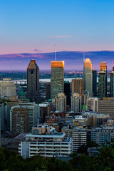 Poster - Montreal downtown at sunset