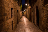 Fototapeta Uliczki - Historic center and Jewish quarter of Girona (Spain), one of the best preserved neighborhoods in Spain and Europe.