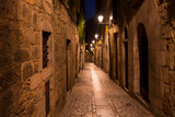 Fototapeta Uliczki - Historic center and Jewish quarter of Girona (Spain), one of the best preserved neighborhoods in Spain and Europe.