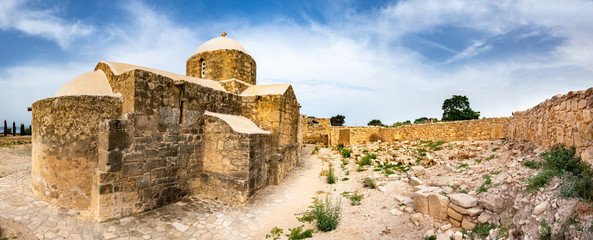 republic of cyprus. the town of paphos. ancient ruins in paphos. remains of ancient buildings. old c