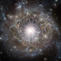 Canvas Print - eternal spirit. spiral of time in space. aura or soul