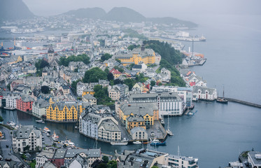 Wall Mural - Beautiful Alesund city in Norway