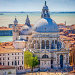 Scenic view, Venice, Grand Canal and Basilica Santa Maria della Salute, Italy, Europe