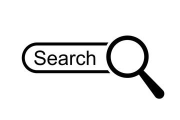 Aufkleber - Search bar web page internet browser button, search box template isolated – for stock vector