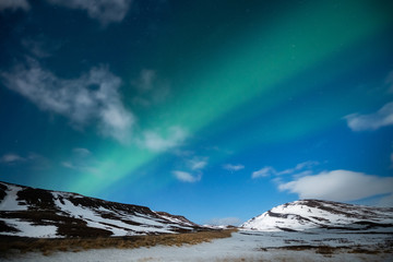 Wall Mural - Northern lights aurora borealis