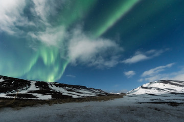 Wall Mural - Northern lights aurora borealis