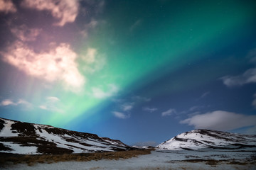 Wall Mural - Northern lights aurora borealis