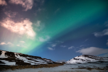 Wall Mural - Northern lights aurora borealis