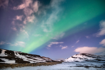 Wall Mural - Northern lights aurora borealis