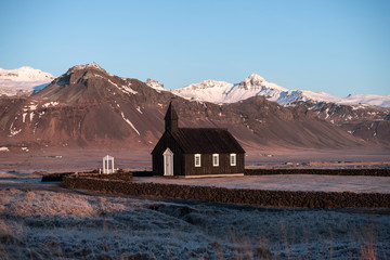 Wall Mural - The Black Church of Budir in Iceland