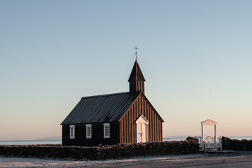 Wall Mural - The Black Church of Budir in Iceland