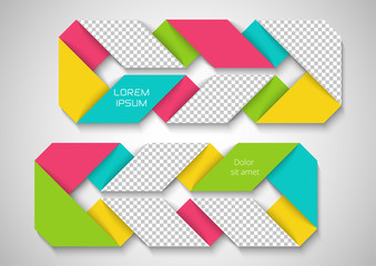 Wall Mural - Template for photo collage in modern style. Frames for clipping masks are in the vector file. Template for a photo album