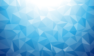 Poster - Tropical summer water. Ice texture low poly background geometric mosaic Ai EPS
