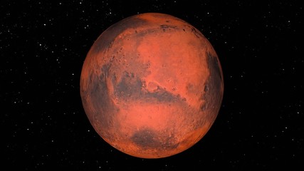 planet mars in space