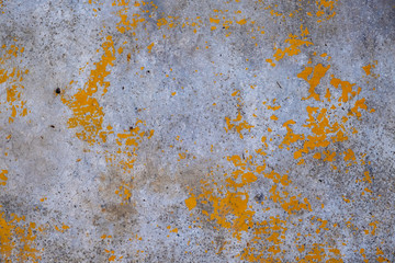 Wall Mural - grunge concrete wall yellow color for texture background