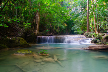  waterfall in deep forest  , thailand  nature background
